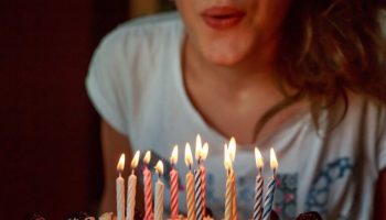 An image of a candles on a birthday cake